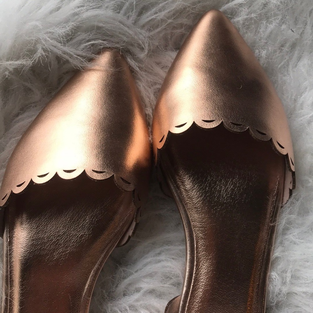 🆕NIB rare Seychelles rose gold leather flats - Picture 5 of 8